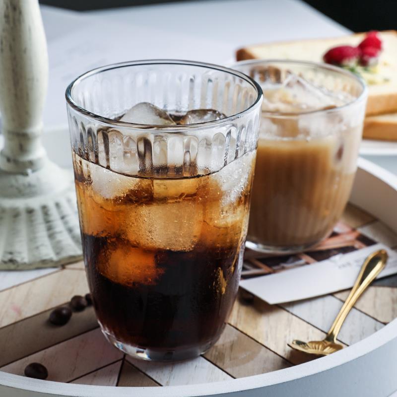 Mugs Coffee Cups Drinking Glass Tumbler Vintage Stripe Highball