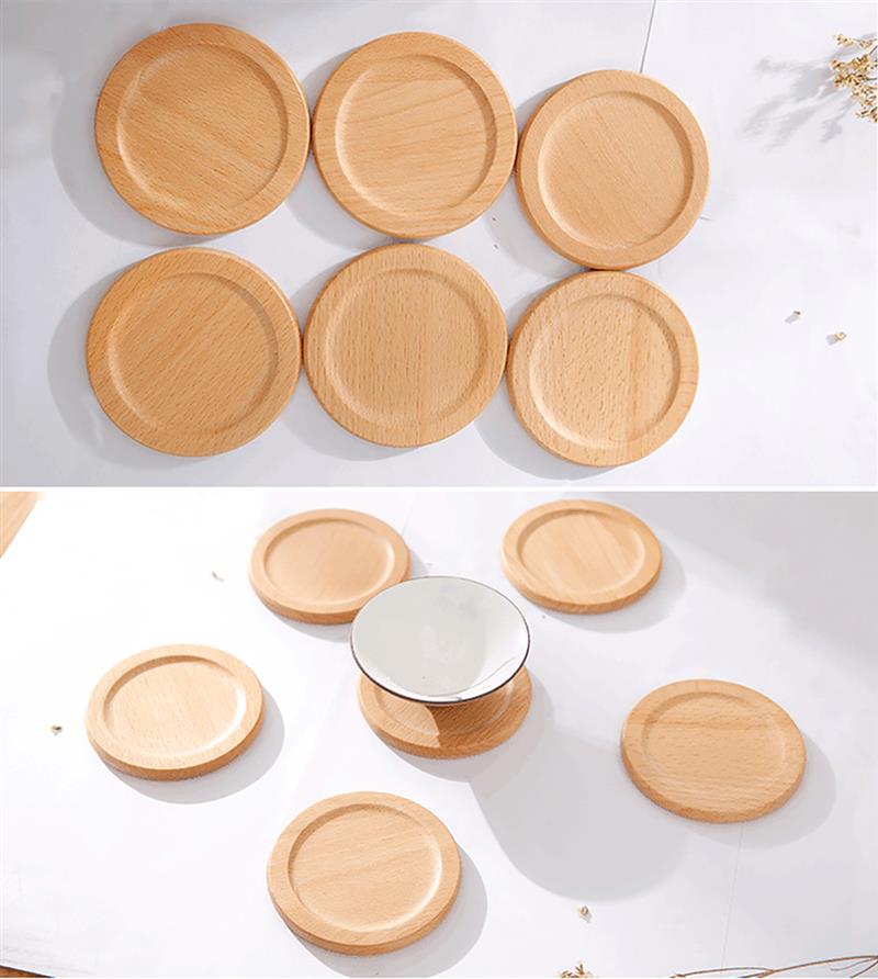 6 stücke Einfache Holz Untersetzer Kaffee Tasse Matte Tee Pad Di